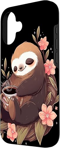 Miniatura 2 de Funda para iPhone 13 Pro Max Sloth Beber Café Perezoso Perezoso amante de la cafeína