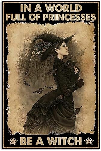 Laroom Vintage Halloween Be A Witch in A World Full
