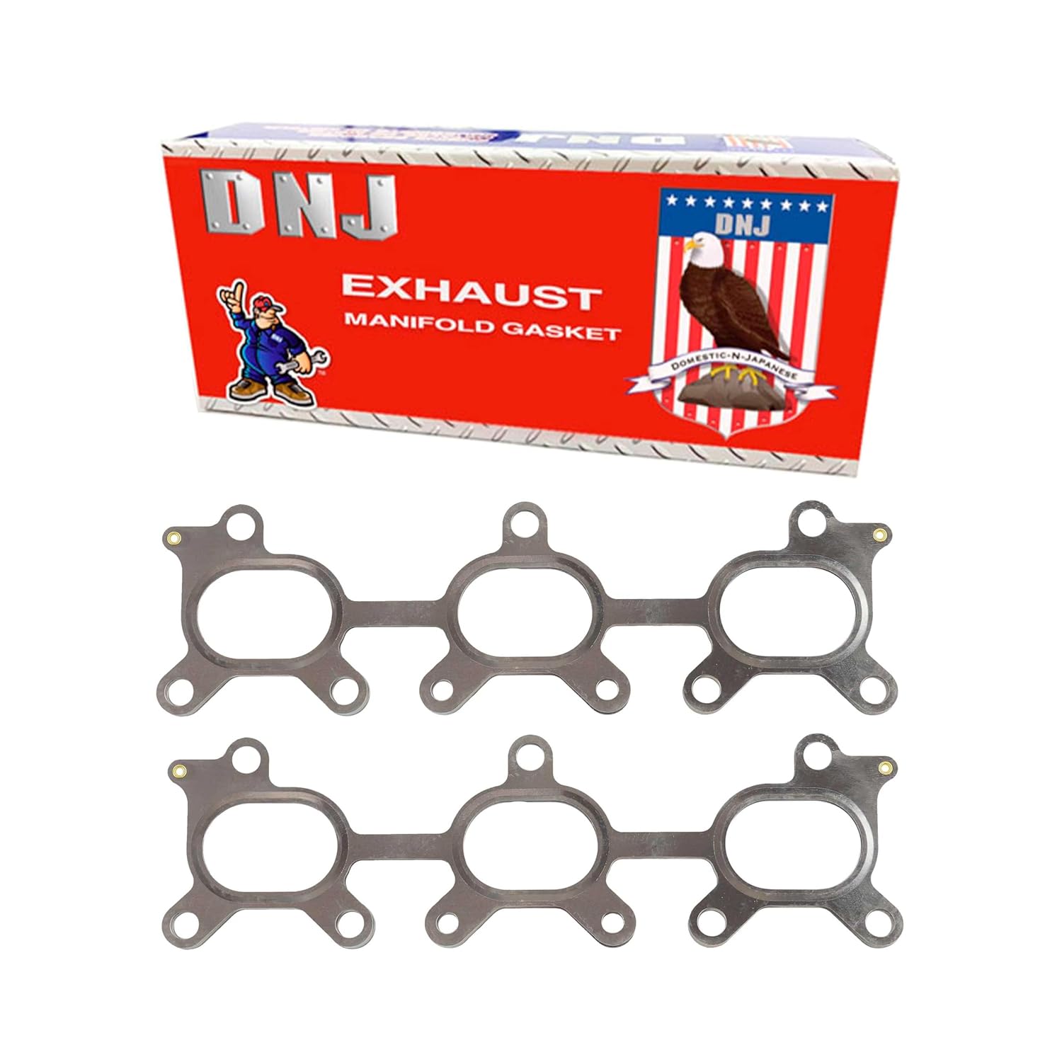 DNJ EG523 Exhaust Manifold Gasket Set for 1999-2008 Chevrolet, Suzuki Grand Vitara, Tracker, Vitara 2.5L-2.7L V6 24V DOHC 2500cc