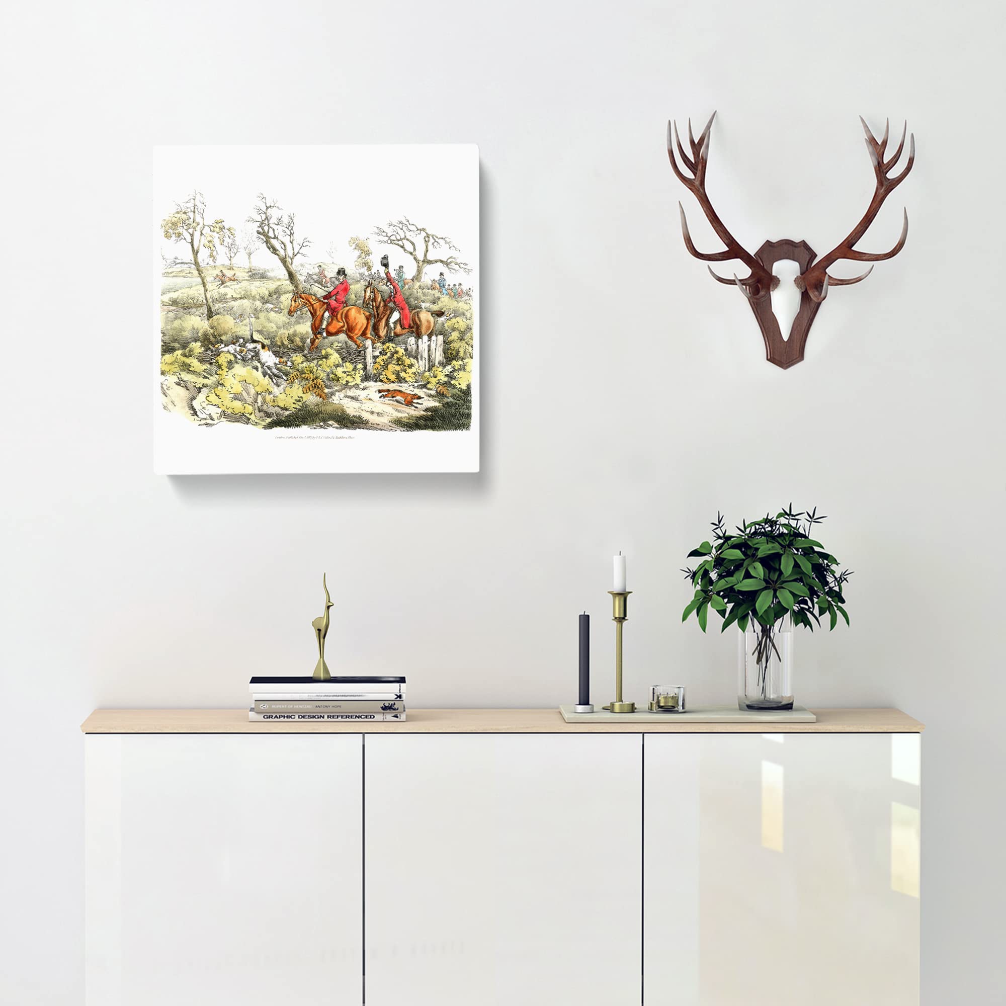 Fox Hunting by Henry Alken Canvas Print, Mixed, 35L x 35W cm - Image 2