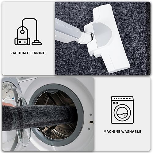 Miniatura 7 de PURRUGS Tapete para puerta de tramposo, antideslizante, lavable a máquina, rascador de zapatos, alfombra de bienvenida súper absorbente para zapatos