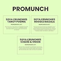 Vista 24 de PROMUNCH Bocadillo de Soja Asada Alto en Proteínas Saludable Sin gluten Paquete de 3, Sabor: Queso y Cebolla, Peri-Peri y Fideos Masala