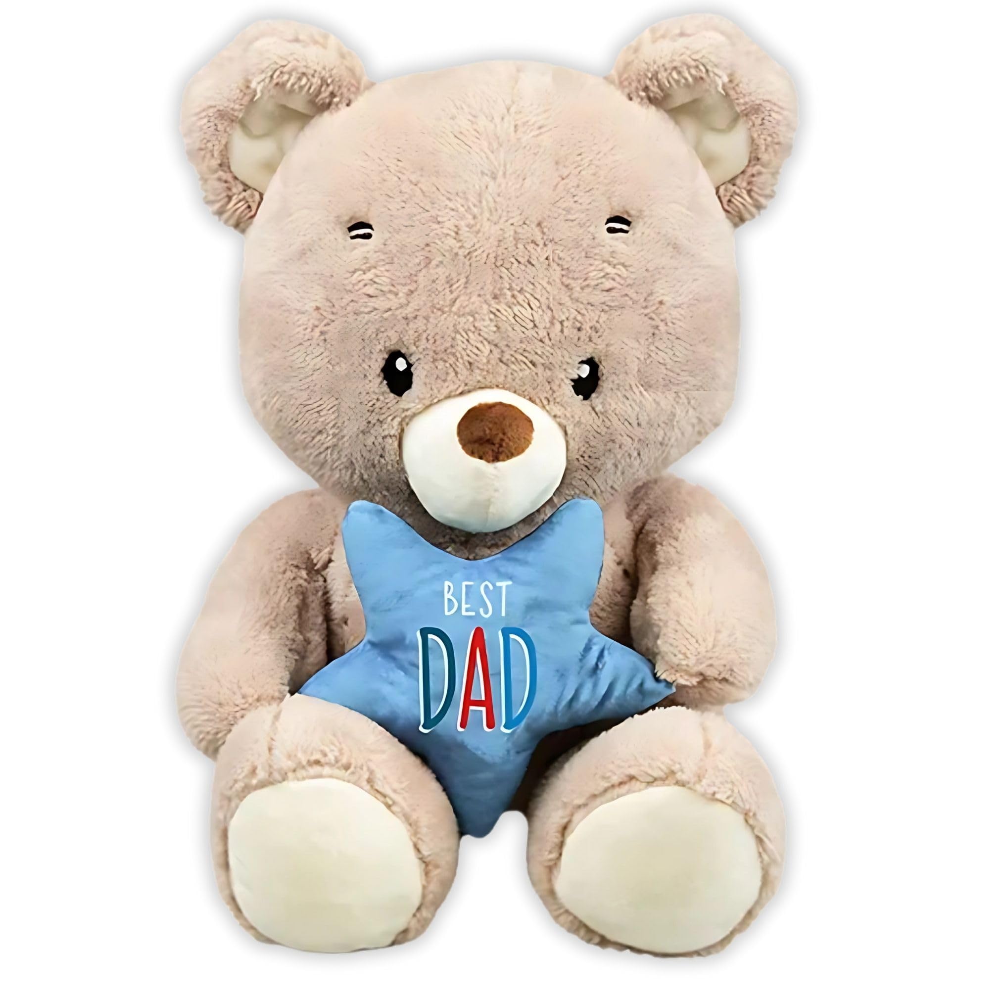 AKH Father's Day Teddy Bear | 20cm | Best Dad Gift for Dad or Grandad | Cute Soft Stuffed Animal for Fathers Day Present (Design A)