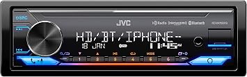 JVC KD-X470BHS Bluetooth Car Stereo Receiver with USB Port HD AM/FM Radio, MP3 Player, Amazon Alexa Enabled - Detachable Face Plate with 2-line Display Single DIN 13-Band EQ Black