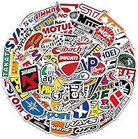 letiezhi 100Pcs Waterproof Vinyl Stickers Pack - Brand Logo Series for Laptop, Car, Moto, Skateboard, Bike, Luggage - Cute Graffiti Decals