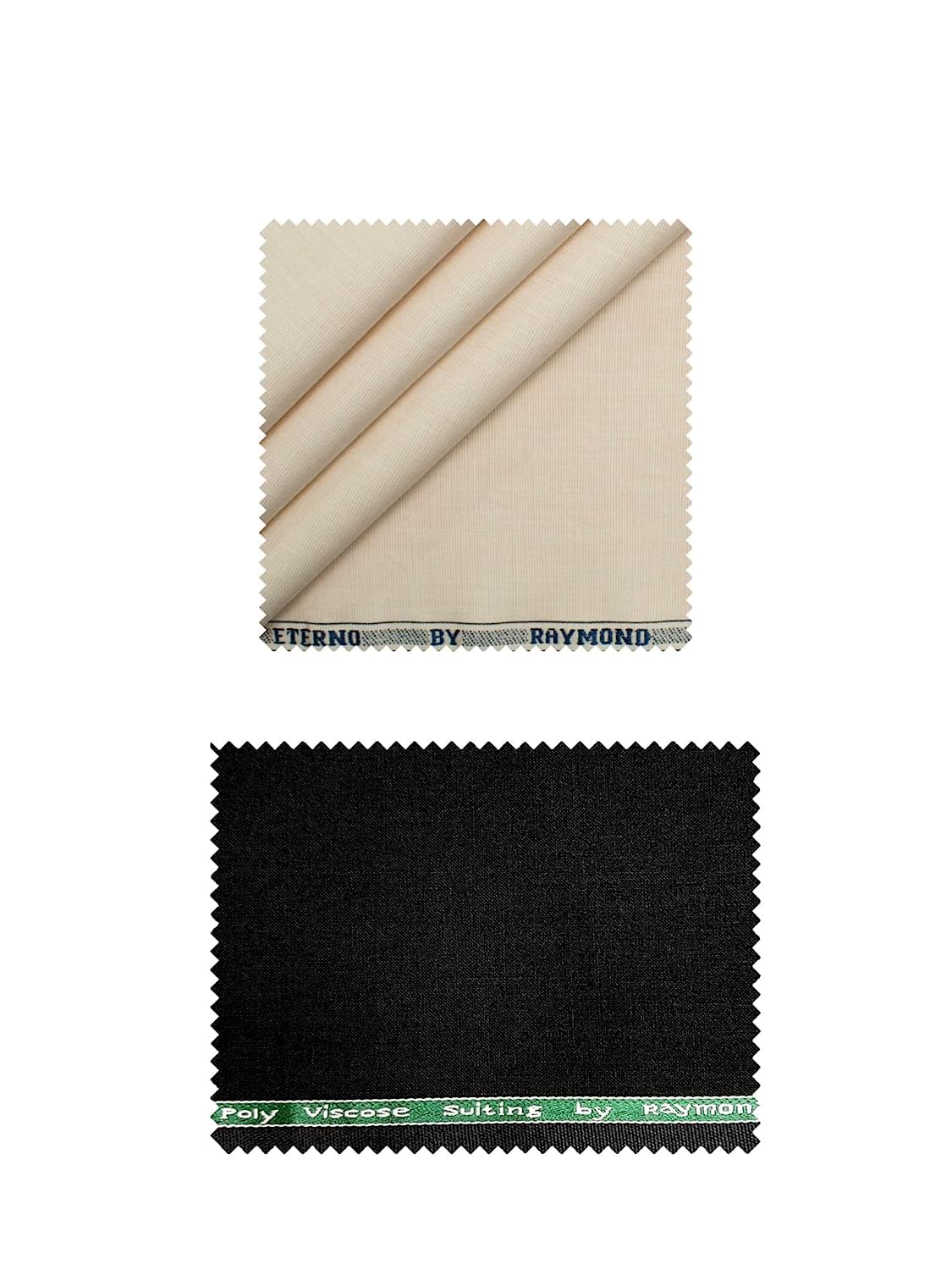 raymond Polyviscose Trouser- 100% Cotton Shirt Fabric Combo Box (Unstitched, All Weather Fabric, (BLACK PANT+BEIGE SHIRT)-picture-21