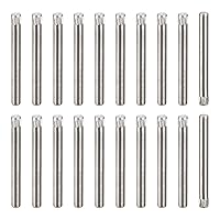 Vista 32 de uxcell Pasadores de acero inoxidable 304 de 0.05 x 0.236 pulgadas, 20 pines de cabeza moleteada con extremo biselado plano, clavijas de madera