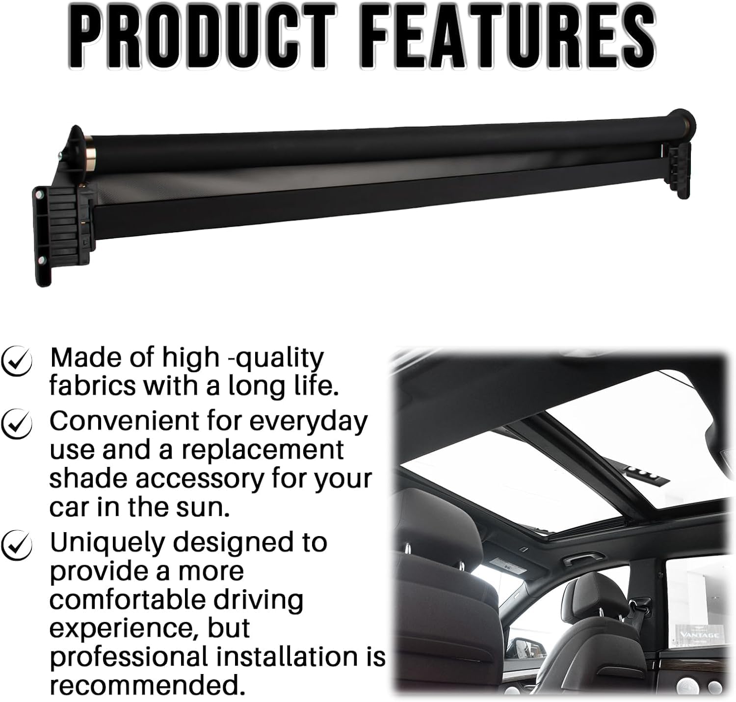 Parasol para techo corredizo, panorámico, cortina de protección solar, repuesto para 5 GT F07, accesorios para coche, parte # 54107237593 54107237591 54107237592