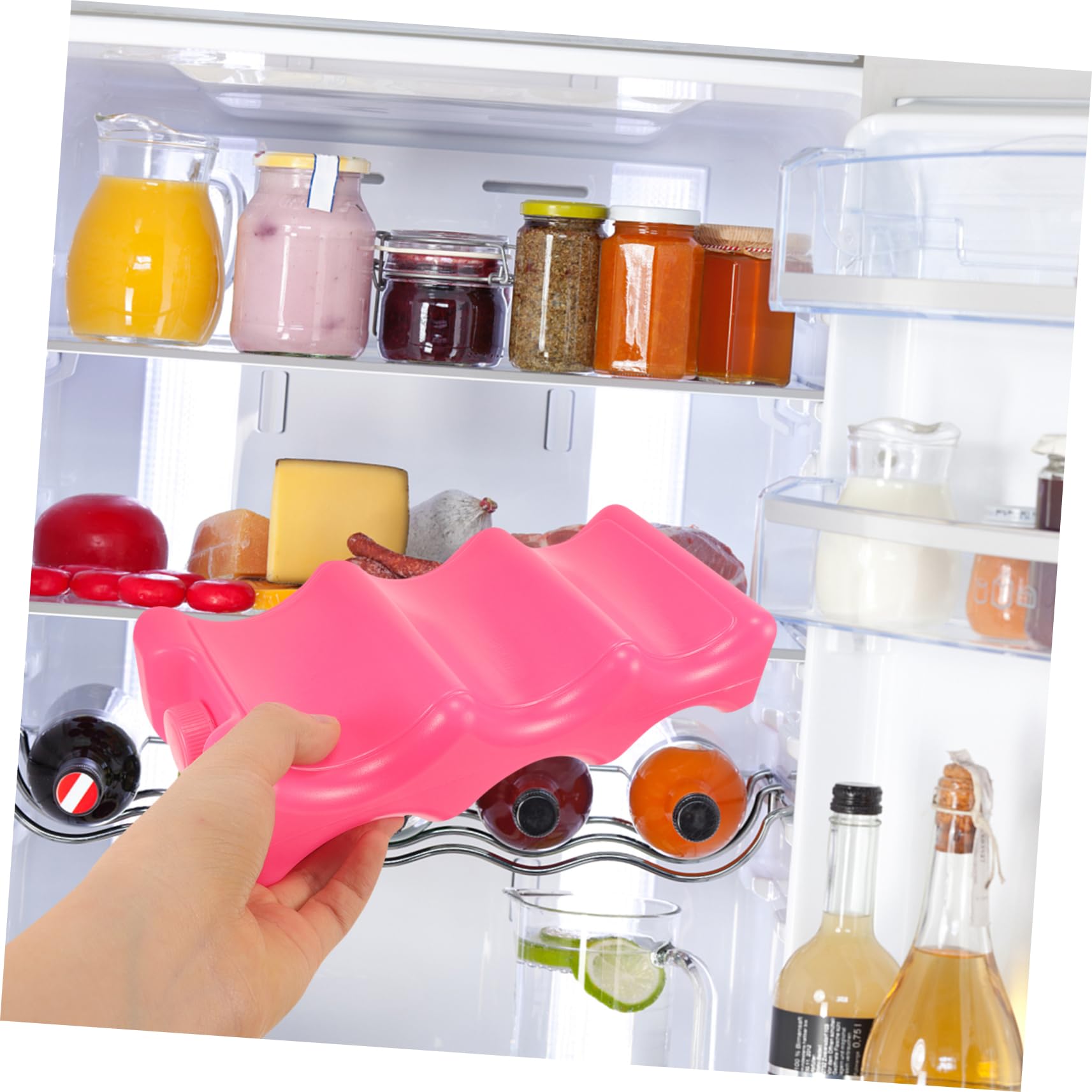 Abaodam 10 Stk Gekühlte Muttermilch in Eisbox Eisbrett Muttermilch Lagerung Kühler Wiederverwendbarer Eisbehälter Muttermilch Kühler Rosy Gummi