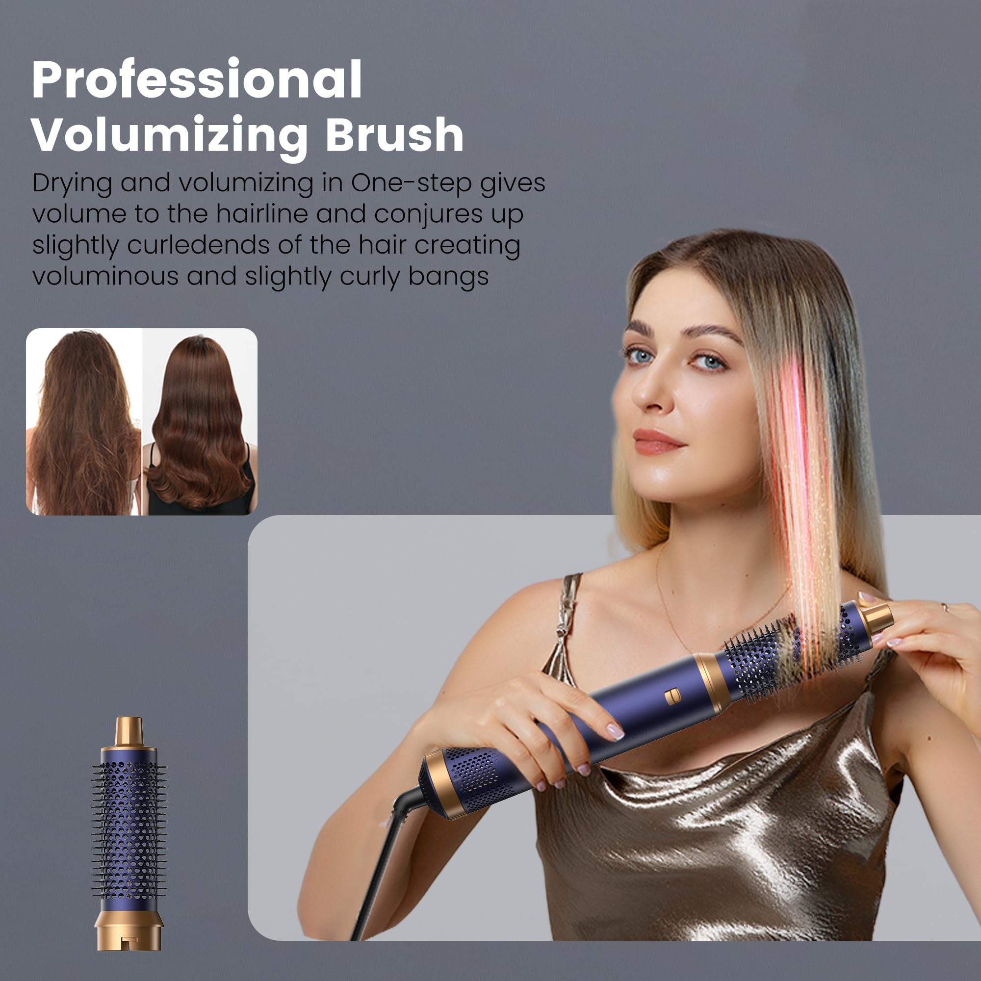 Air styler pro Secador 5 en 1 Moldeador de Pelo 5 Cabezales 3 Temperaturas