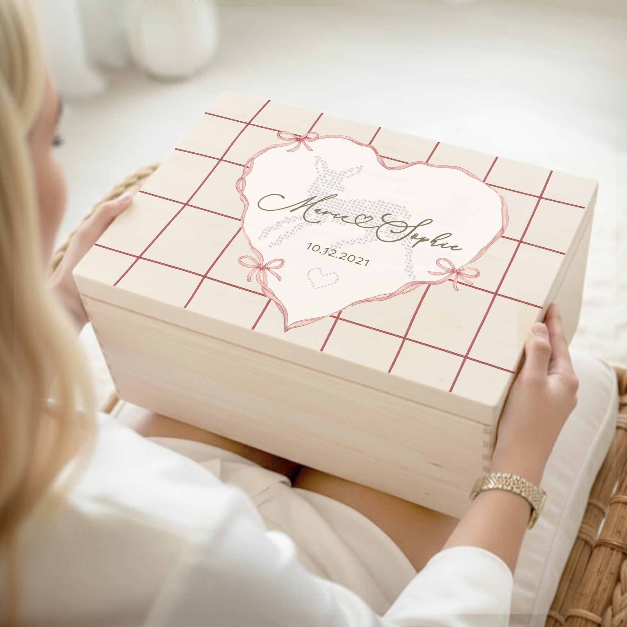 Little Deco Personalisierte Erinnerungskiste, Liebesgeschenk, Erinnerungsbox Hochzeit, Geschenke für Paare, Hochzeitsgeschenk, Schatzkiste, Geschenk zum Valentinstag oder Jahrestag XHL1197-04