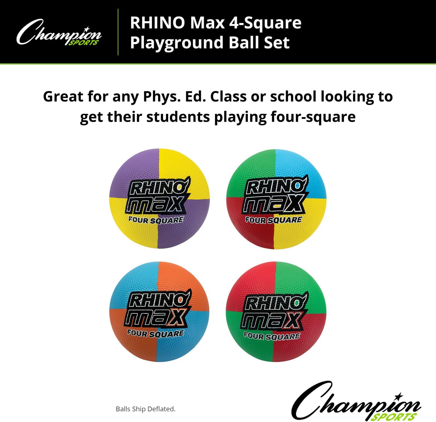 Champion Sports Rhino Max Playground Ball Sets - Available in Mulitple Activity Styles