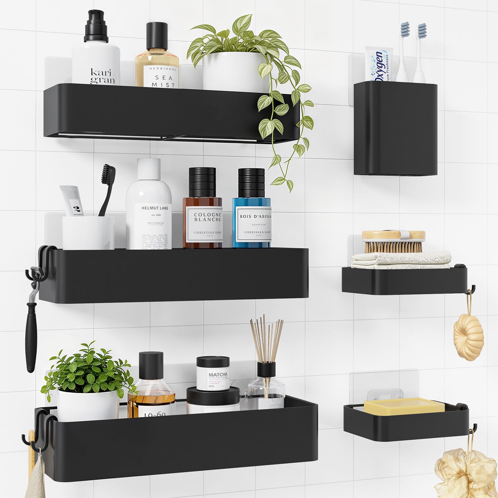 Kitsure Shower Caddy Adhesive: 6-Piece Rustproof Organizer — A Clutter-Free Bathroom Solution?