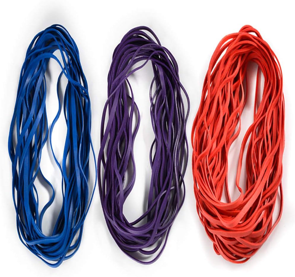 Coopay 60 Pieces Large Rubber Bands Bulk, 8 Inches Heavy Duty Strong Elastic Bands for Office Supply School Home, Securing Trash Can Garbage Cans, File Folders (Multicolor)