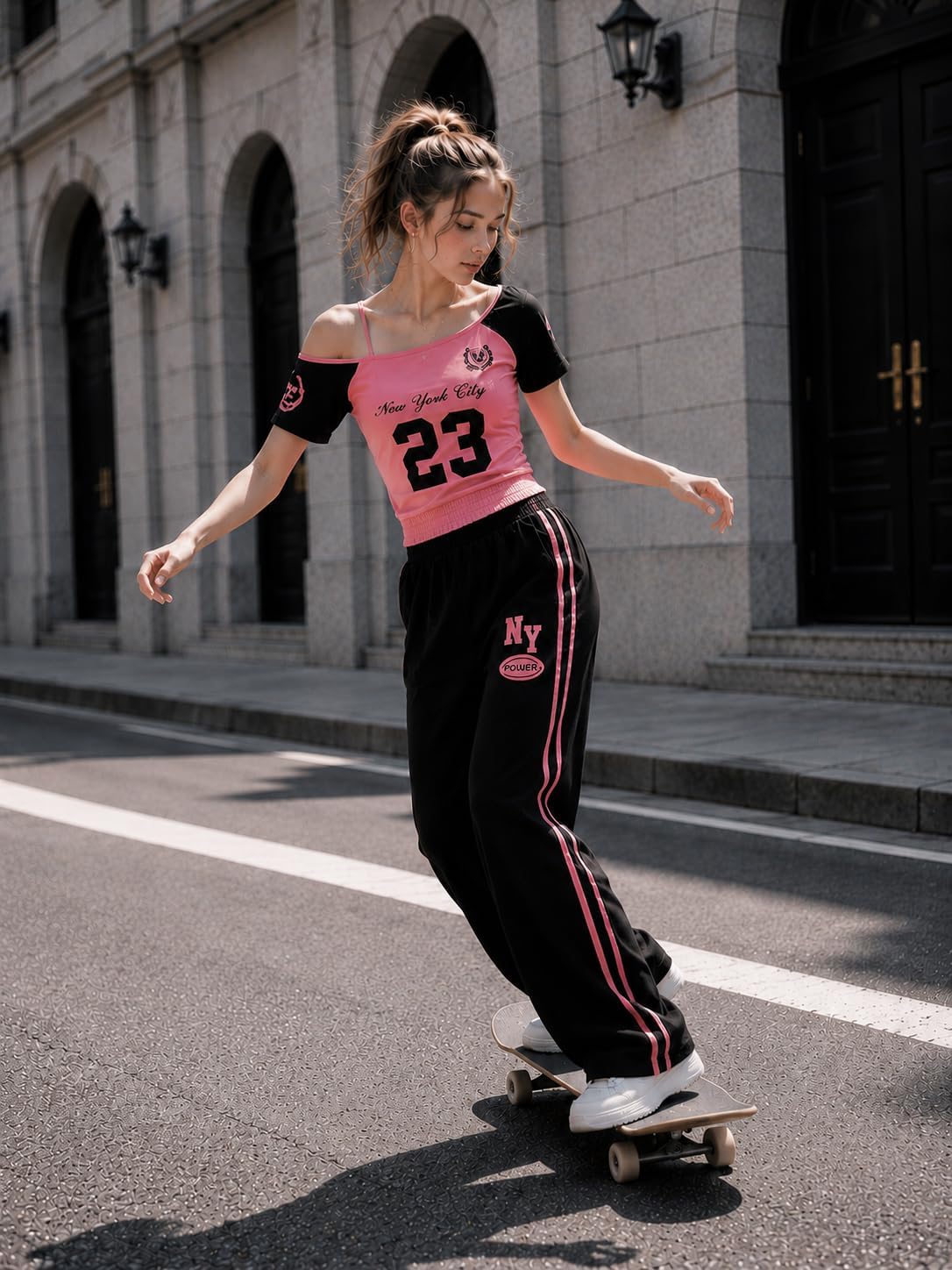 Cakaner Teen Girls Clothing Set Short Sleeve Graphic Top and Wide Leg Pants 2 Piece Back to School Outfit Size 7-14
