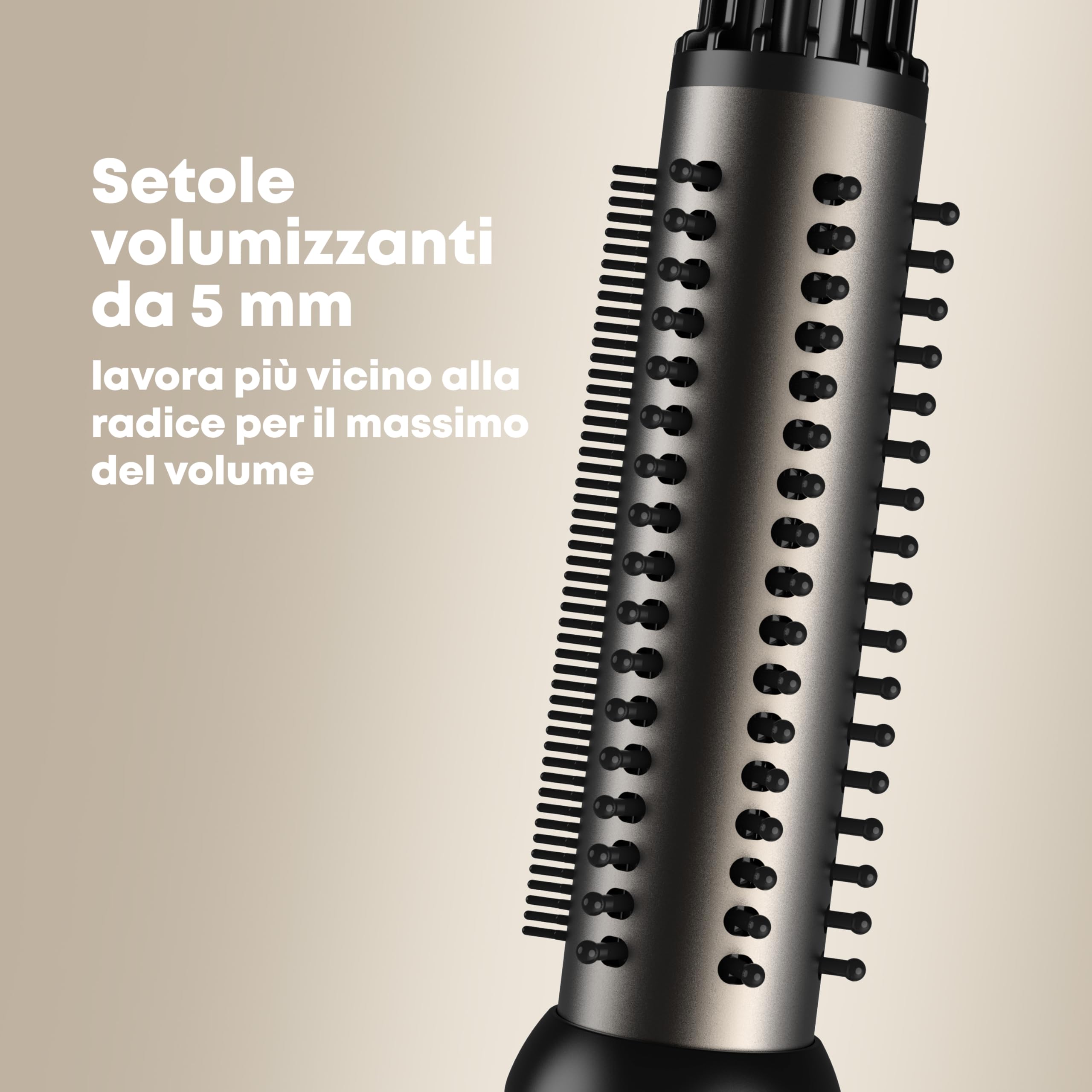 REVAMP Spazzola Volume & Onde Ceramica - Spazzola Styling- Cilindro Tondo da 32 mm, Ionica, Oli Progloss, Volume Duraturo -Riscaldamento Rapido, Setole Retrattili Fredde, Styling Senza Grovigli