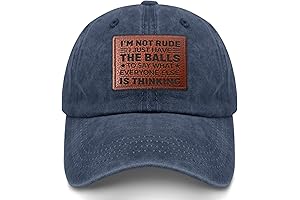 I'm Not Rude I Just Have The Balls Dad Hat Golf Hat...