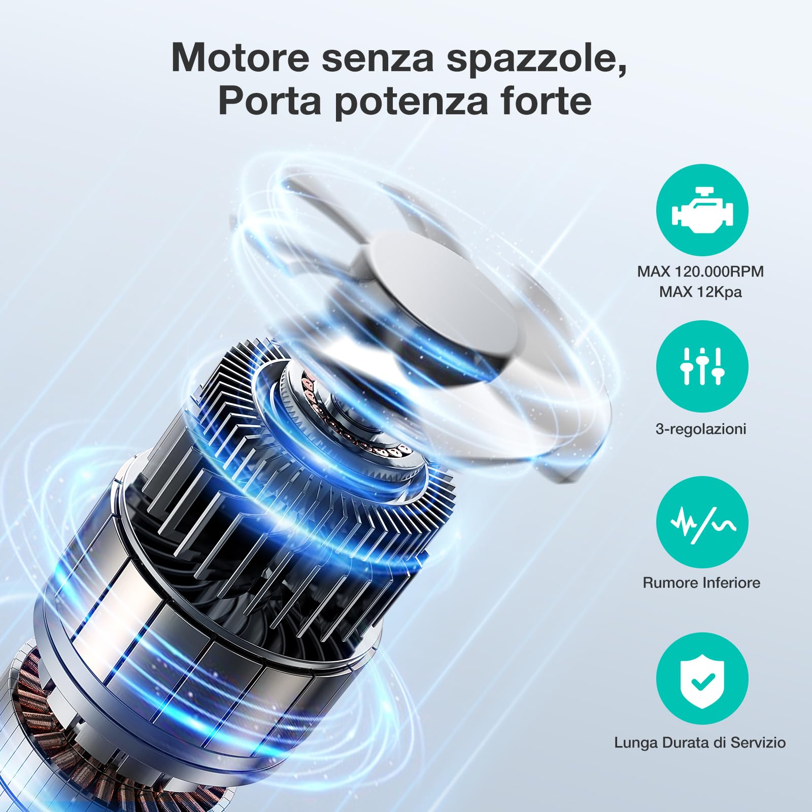 MECO 4 en 1 Elettrico Rimuovi Polvere Senza Fili & Aspirapolvere,Più Forte 3 Velocità 90000RPM/12000PA,2 Ore Ricarica Rapida di Tipo C,Aria Compressa per PC,Tastiera, Ufficio, Auto, Pulizia Della Casa