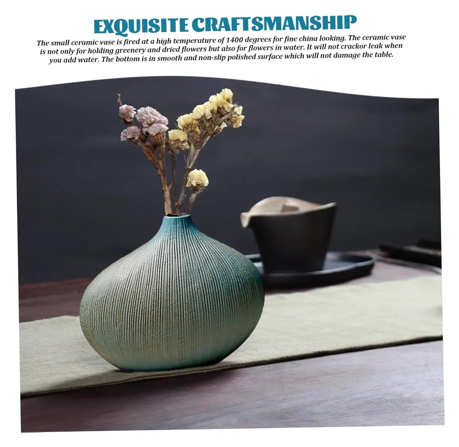 Dekoracyjne doniczki, doniczki, wazon ikebana, zabytkowy i kreatywny japoński wazon z pasiastą powierzchnią, doniczka ceramiczna DIY do aranżacji kwiatowych, hydroponiczna roślina