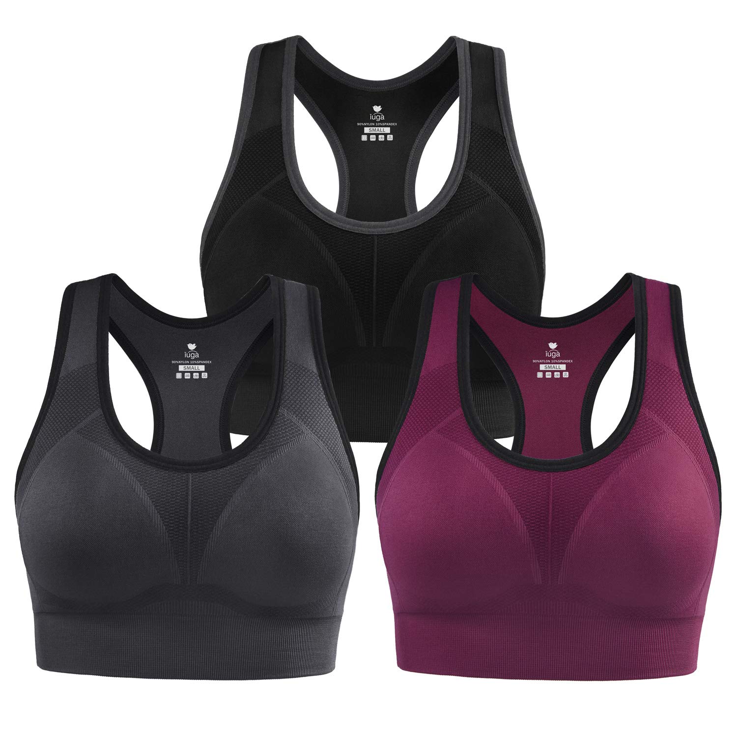 IUGA Sports Bras for Women High Impact Racerback Sports Bra Seamless Padded Sports Bra Yoga Bras Workout Bra Activewear Bra