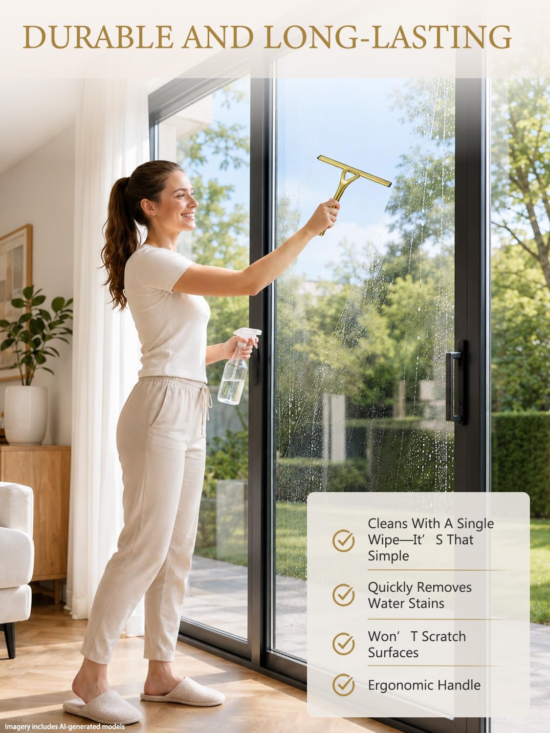 Duschabzieher für Glastüren, Edelstahl Duschabzieher, Fensterreinigungswerkzeuge für Glastüren, Auto, Glas, Badezimmer, Fenster, Küchenspiegel