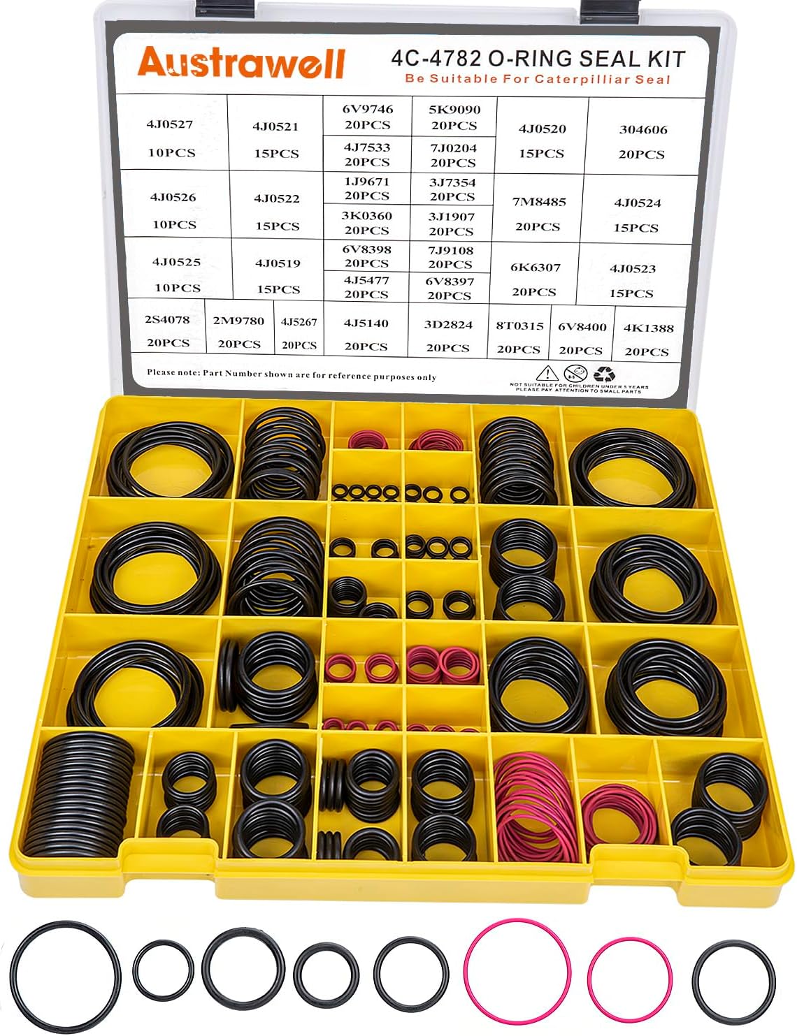 ORing Kit, Hydraulic Hose Fitting Orings, Fits CAT Caterpillar