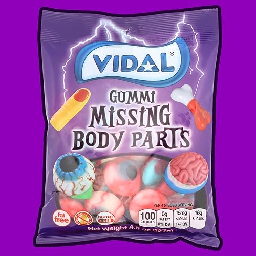 Miniatura 5 de Caramelos de Halloween, gomitas de partes del cuerpo que faltan, dulces de truco o trato y recuerdos de fiesta temática, calcomanía de remolino