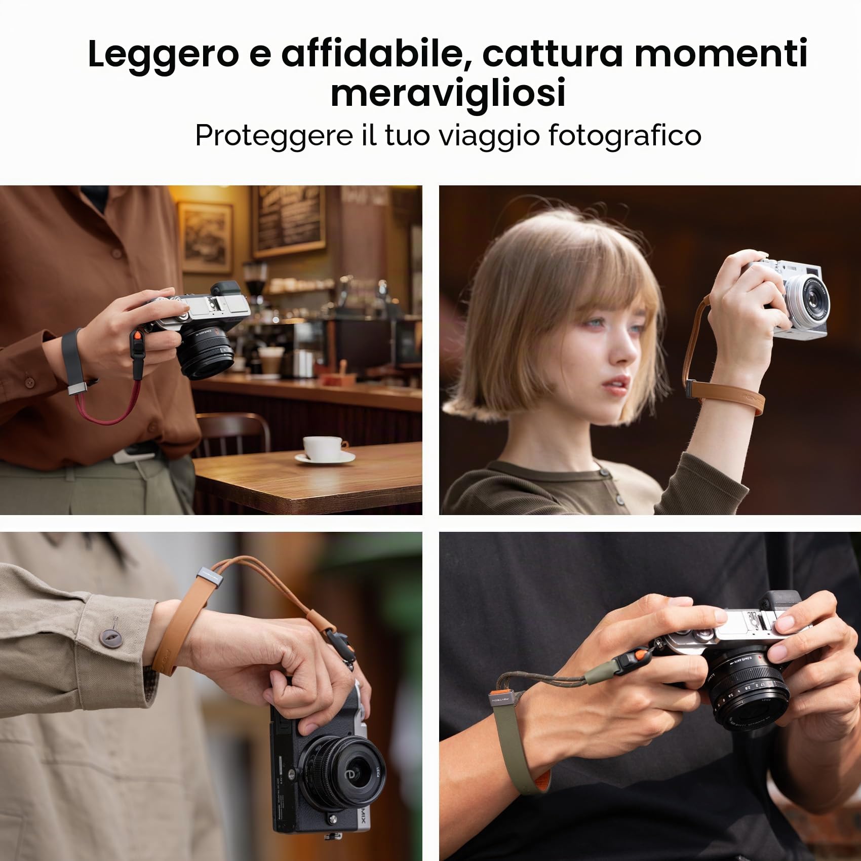 PGYTECH Cinturino per fotocamera Slim Vintage