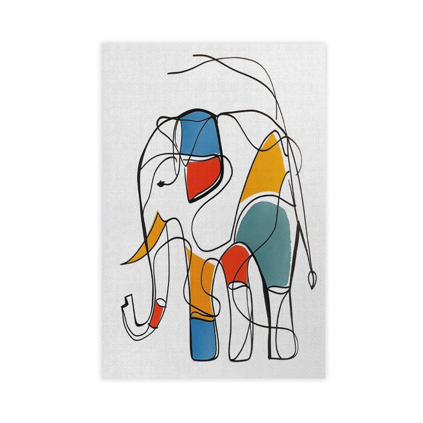 Bareronor Abstract Elephant Poster Canvas Poster Bedroom Decor Landscape Office Room Decor Gift 20" L X 30" W