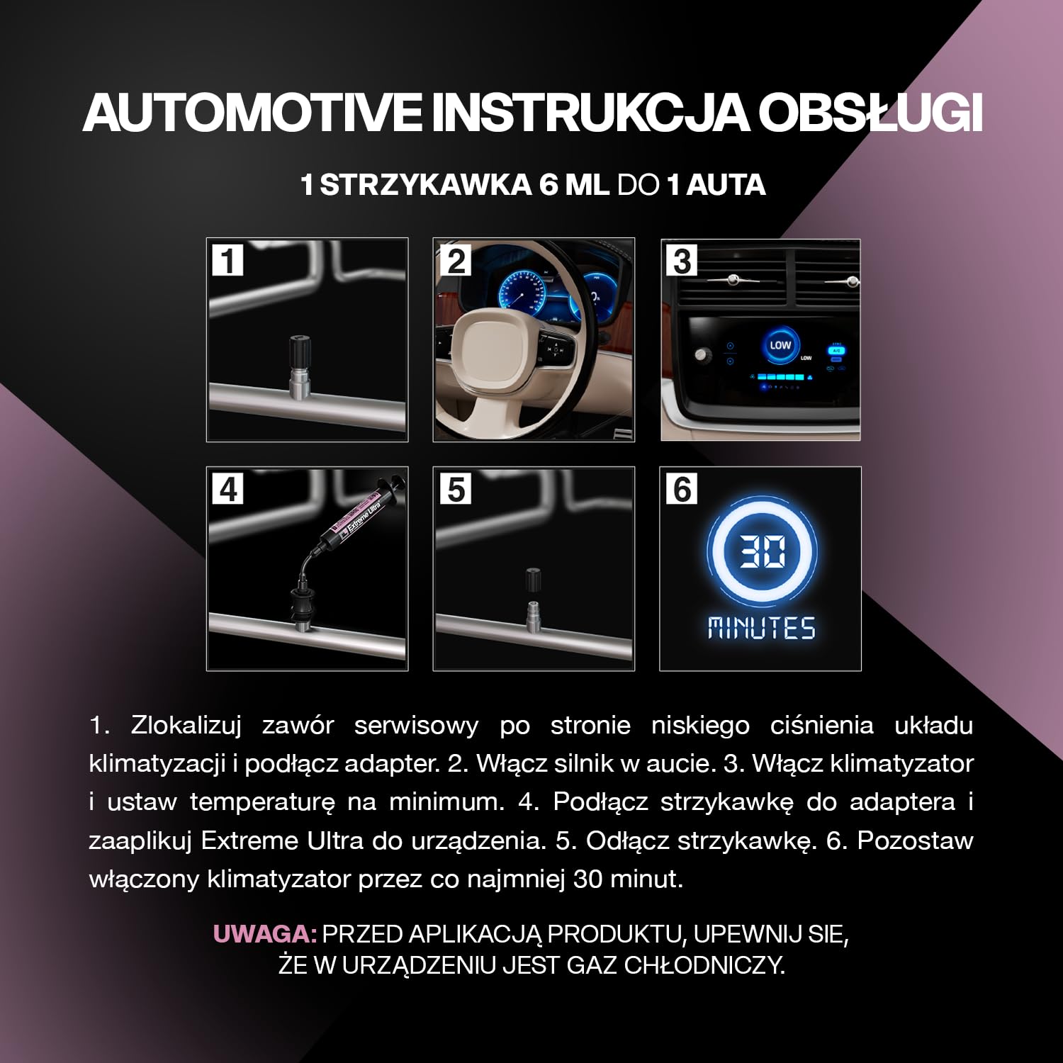 Errecom Extreme Ultra - 6 x 6 ml, Uszczelniacz do Urządzeń Klimatyzacyjnych oraz Chłodniczych, także w Klimatyzacji Samochodowej (w zestawie brak adapterów)