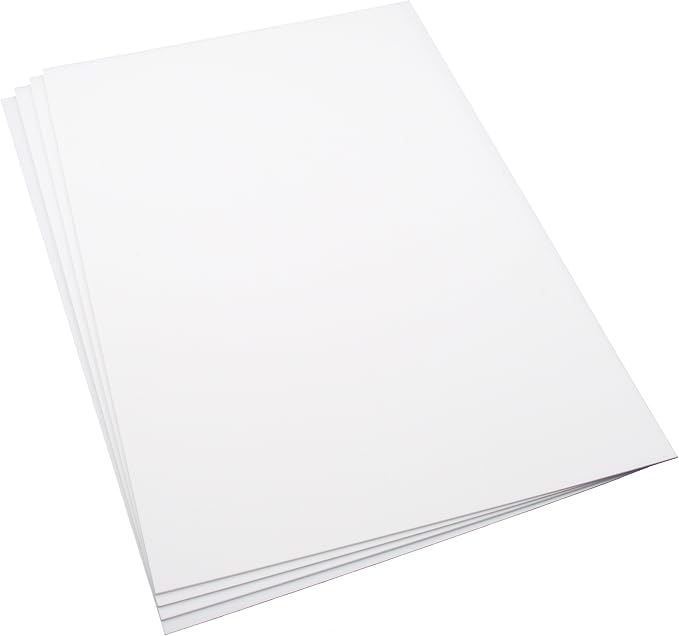 Plasticard 4 Sheets of 1mm (0.040 inch) Matt White Styrene, Plastic