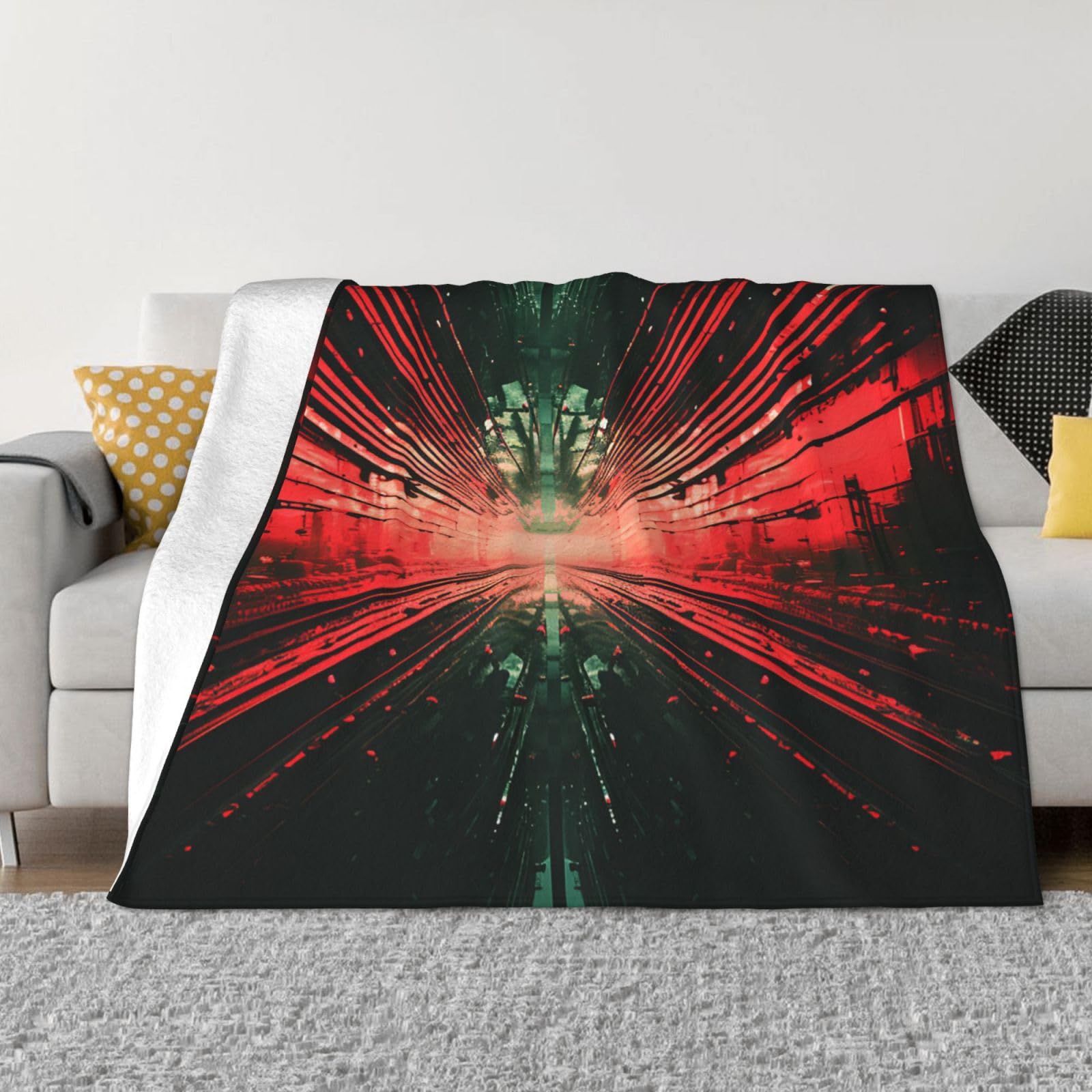 Couverture micro polaire légère et chaude Red Line anti-froid lit