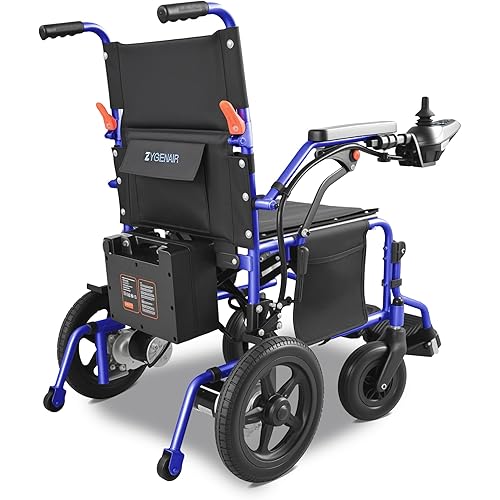 YF001 Zygenair Electric Wheelchair 330Lbs Capacity Foldable Electric Wheelchairs for Adults with 12Ah Lithium Battery, 15 Miles Range Power Wheelchair, Motorized Wheelchair 500W Motors(Purple)
