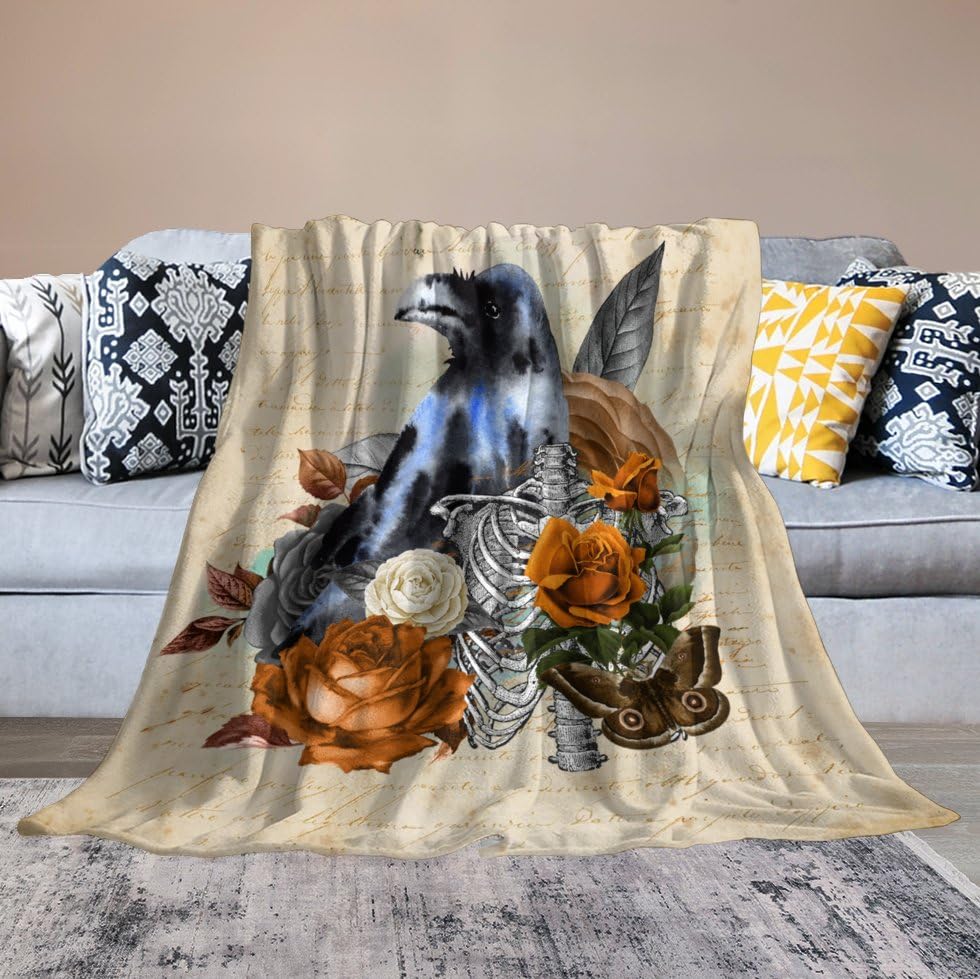 Couverture polaire douce anti-froid plaid squelette - 6