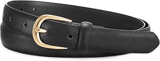 JASGOOD Women Faux Leather Belt for Jeans Ladies Waist Belt for Pants | 0.9" Width,Gold and Silver Buckle,Elegant and Simple Style, Casual and Formal Outfits are Suitable