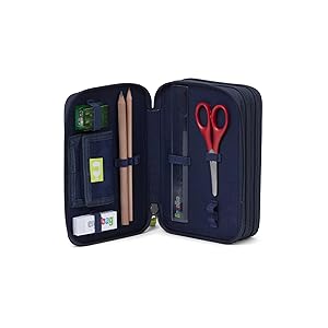 ergobag Maxi Pencil Case Set of 40 Lyra Colouring and Felt Tip Pens, Change Compartment, Ruler, Scissors Combine Bear - Grey ergobag Maxi Pencil Case Set of 40 Lyra Colouring and Felt Tip Pens, Change Compartment, Ruler, Scissors Combine Bear - Grey