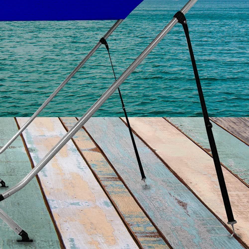2 Pezzi Nero Cinghie per Tendalino Barca, Regolabili Cinghie Bimini, Cinghia per Tendalino Barca, Cinghie con Tiraggio per Tendalino Barca, Cinghia Tendalino per Barca, Canoa, Kayak, Yacht