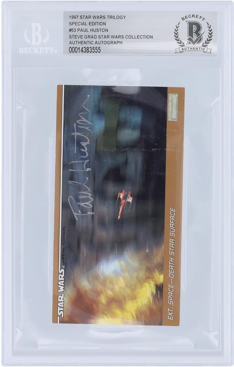 Paul Huston Autographed 1997 Topps Star Wars Widevision #53 BAS Authenticated Card - Basketball Autographed Cards