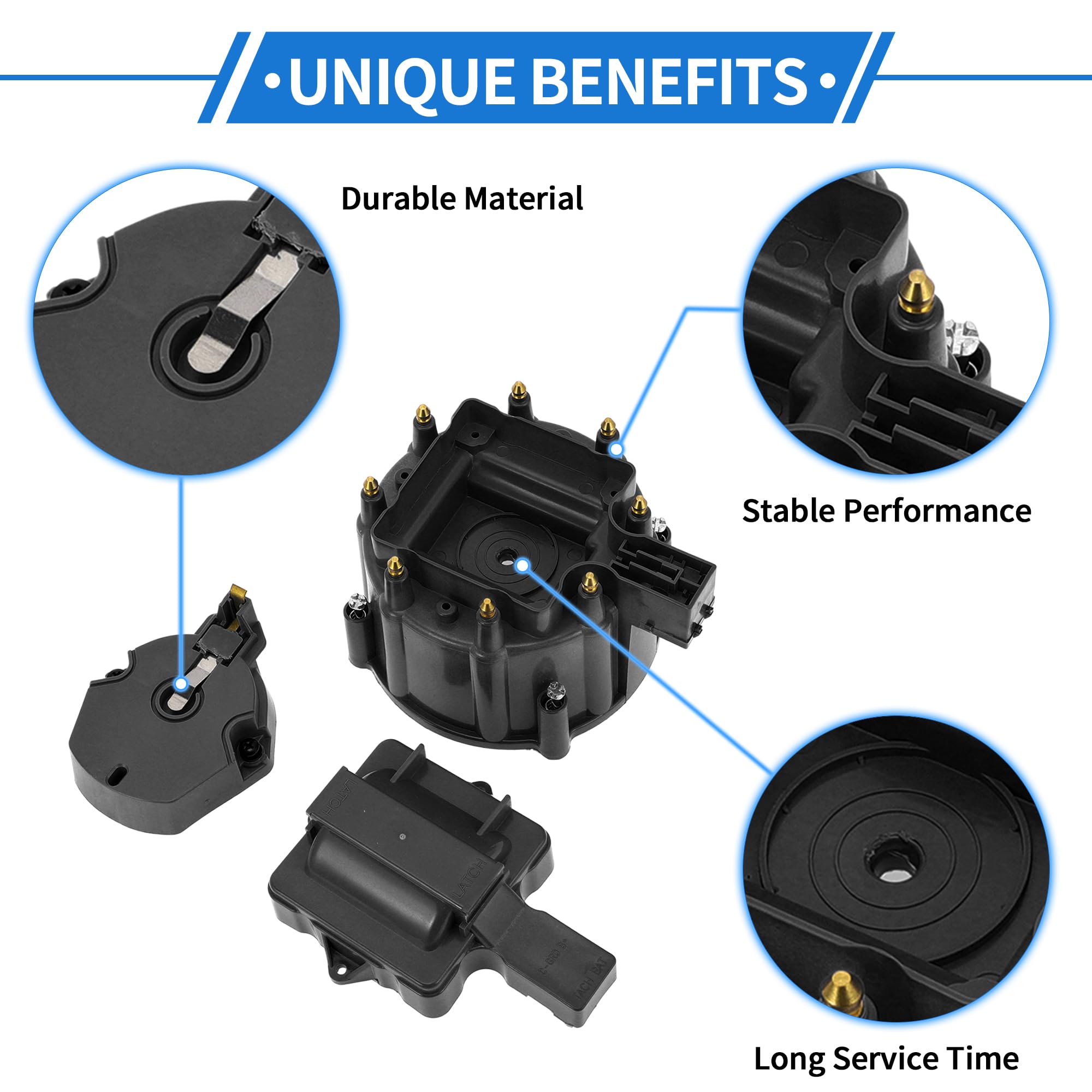 Distributore Motore 350 Hei Distributor Chevy 350 V8 Chevy GM Black HEI ...