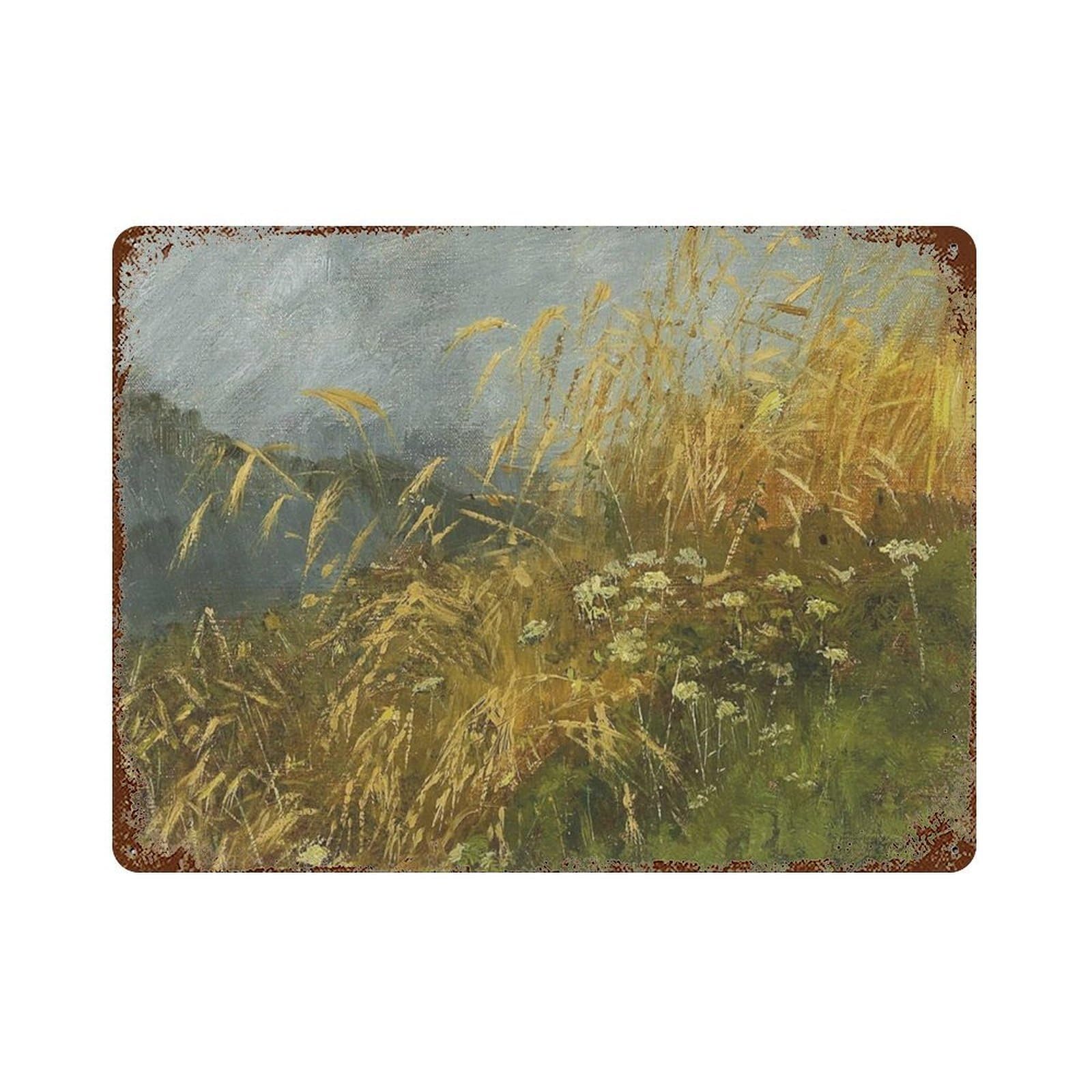 xiaoxiaoshen Vintage Pampas Grass Field Farmhouse Wall Decor Art Metal Tin Poster Modern Home Decor Art Home Bar Shop Decorations Vintage Sign 30x40cm