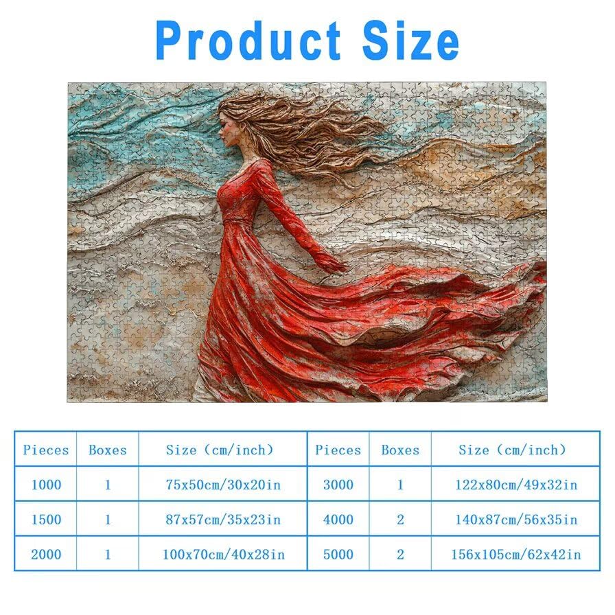 Puzzle 1500 Piezas Moda para Adultos, Puzzle Playa de Madera con Caja Regalo para Adultos, Rompecabezas Desafiante para Toda la Familia, Rompecabezas para Regalo Mujer/Hombre, Home Decoration, -6471
