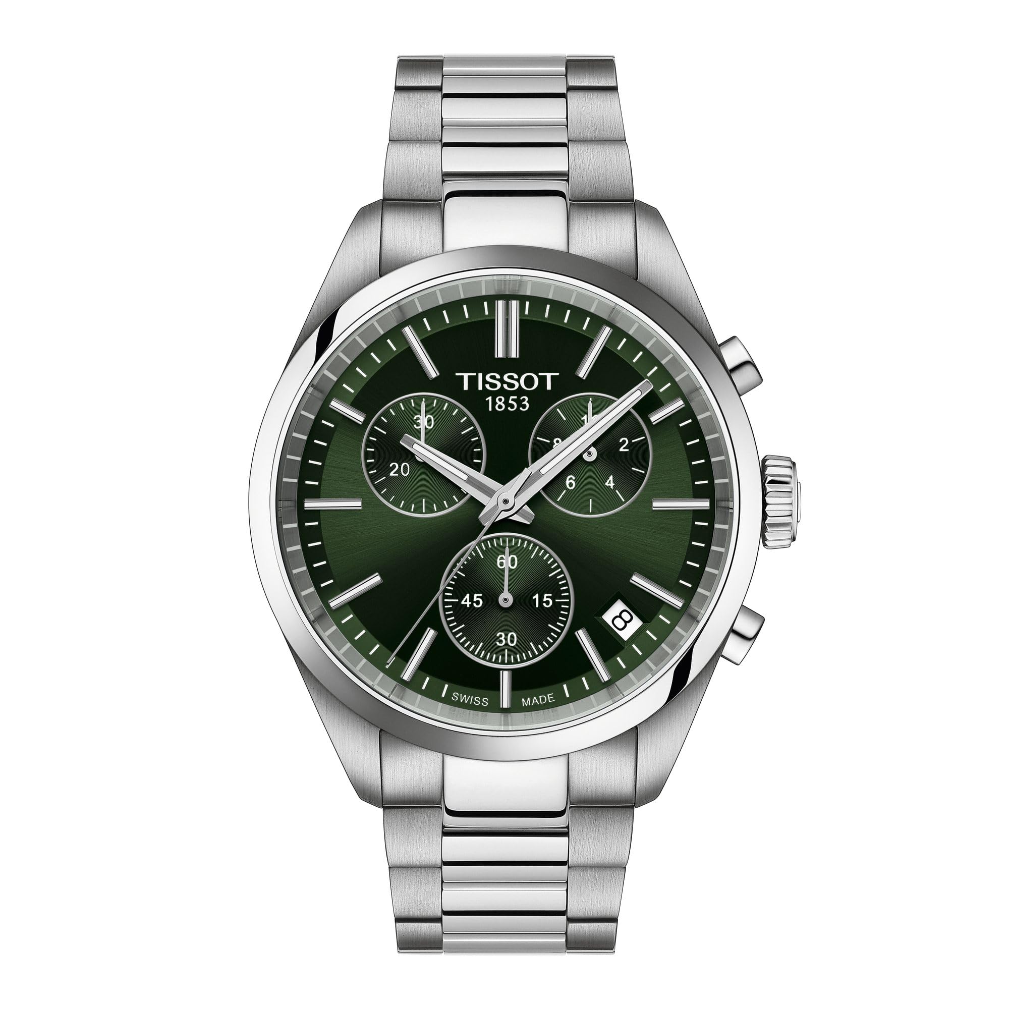 TISSOT Montre PR 100 chrono acier cadran vert