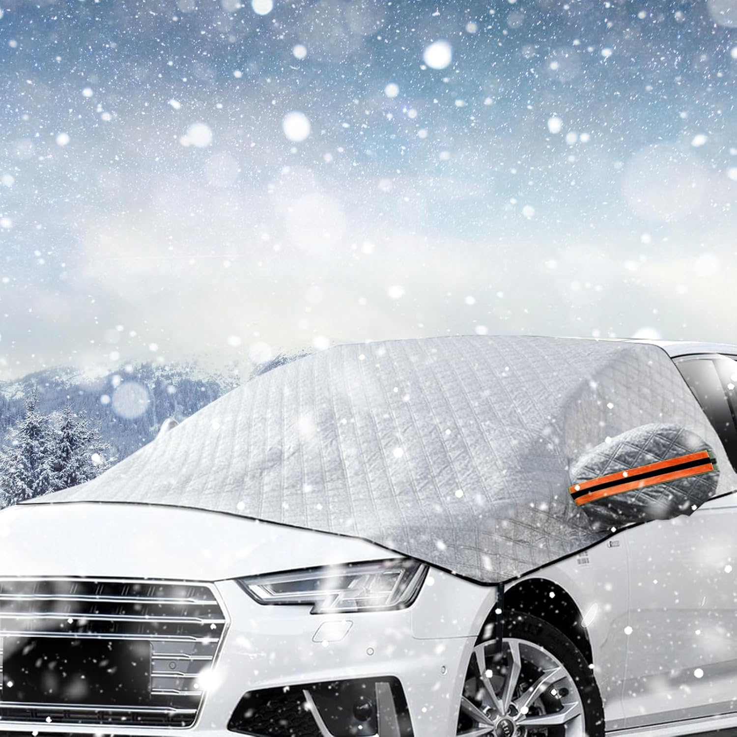 Stilvolle Auto Abdeckung Winter Bild