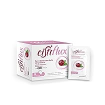 Cistiflux, Integratore a Base di Estratto di Mirtillo Rosso,Cranberry Americano, e D-Mannosio,per Favorire Una Corretta Funzionalità delle Vie Urinarie, 28 Bustine, Gusto Frutti di Bosco