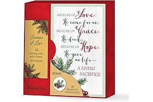 Faithfully Yours Designer Greetings Inspirational Christmas Boxed Cards, Because Of Love with KJV Scripture