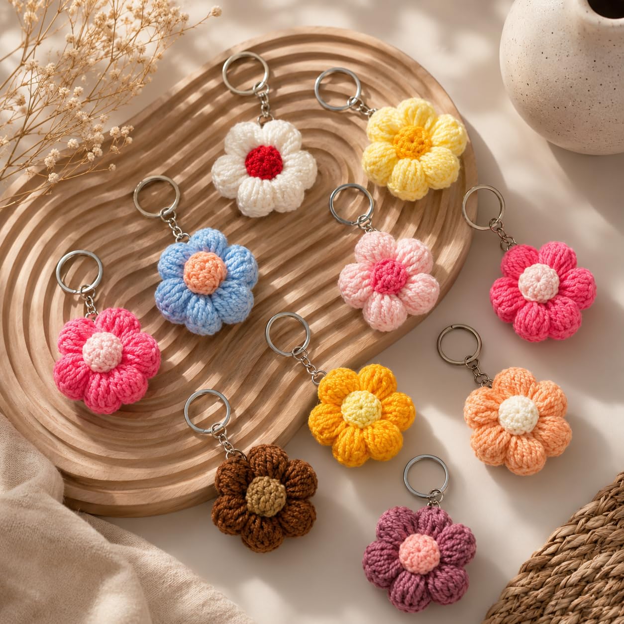 Cute Aesthetic Keychain | Decorative Bag Charm for Keys, Backpack, Handbag & Car Keys | Lightweight Key Ring for Girls, Women & Kids (Handmade)-image-45