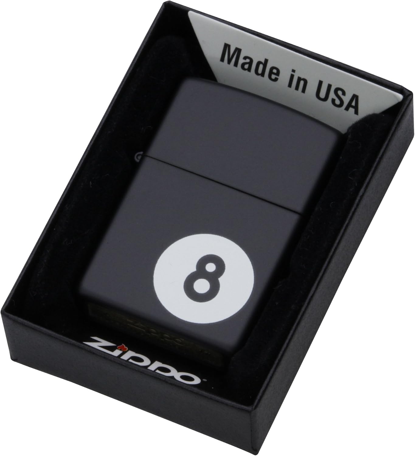 Zippo 28432 Billiards 8-Ball Black Matte Windproof Lighter