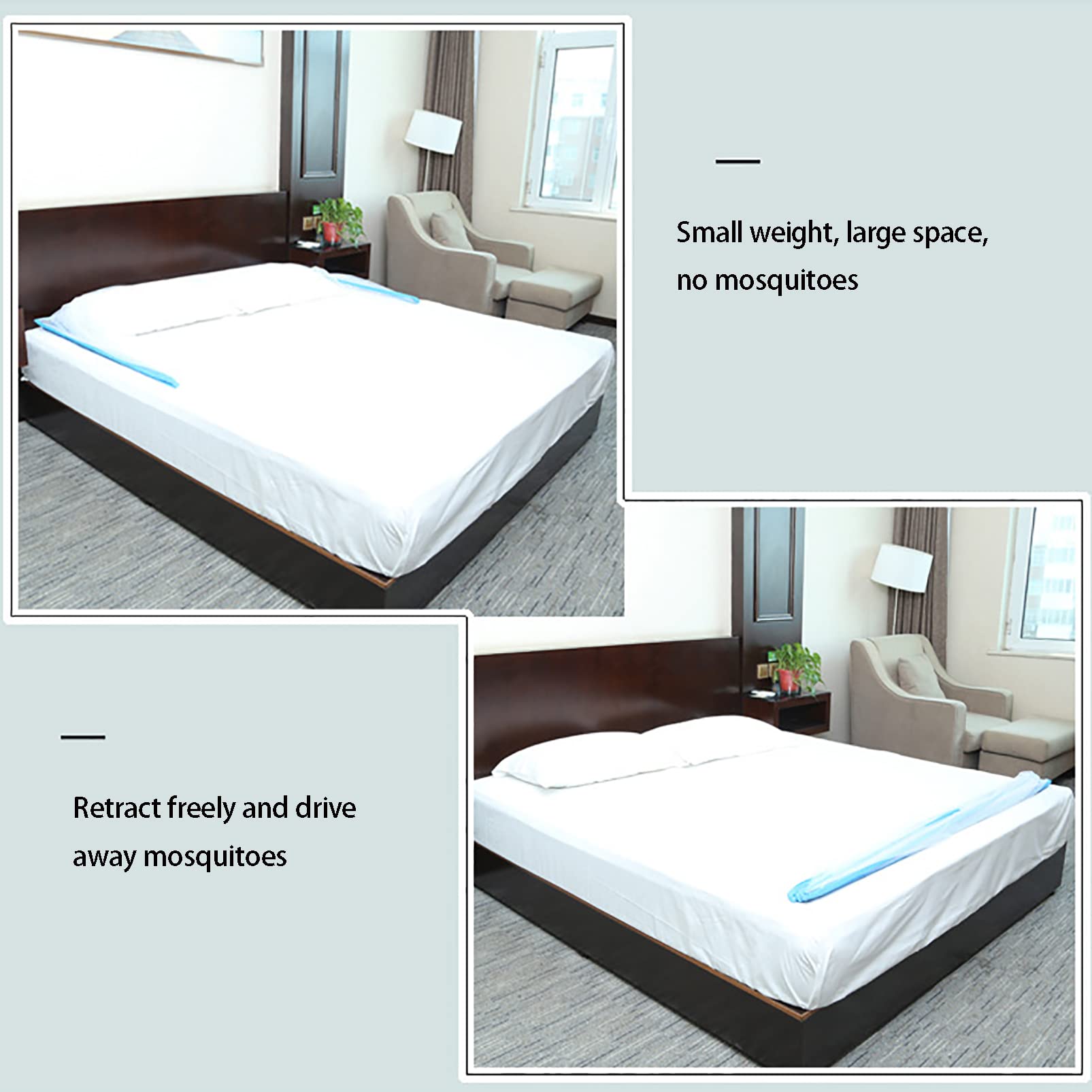 Schlafzimmer Faltbares Moskitonetz, Sommer-Moskitozelt für Kinder und Erwachsene, Studentenwohnheim Betthimmel Einzelbett Größe 190 X 80 X 80 cm,Blue,190x80x80cm