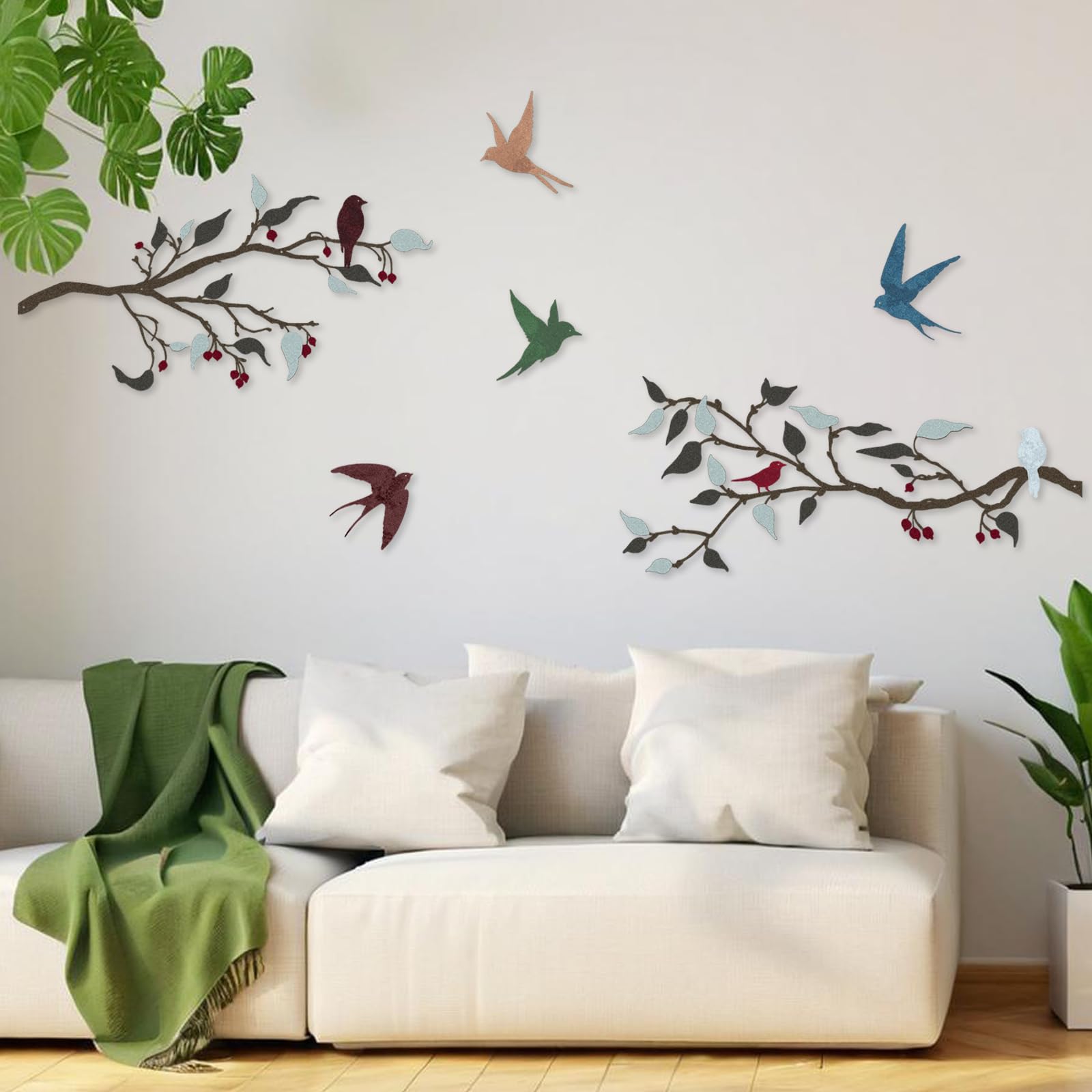 Decorazione da parete in legno a forma di colibrì, decorazione da
