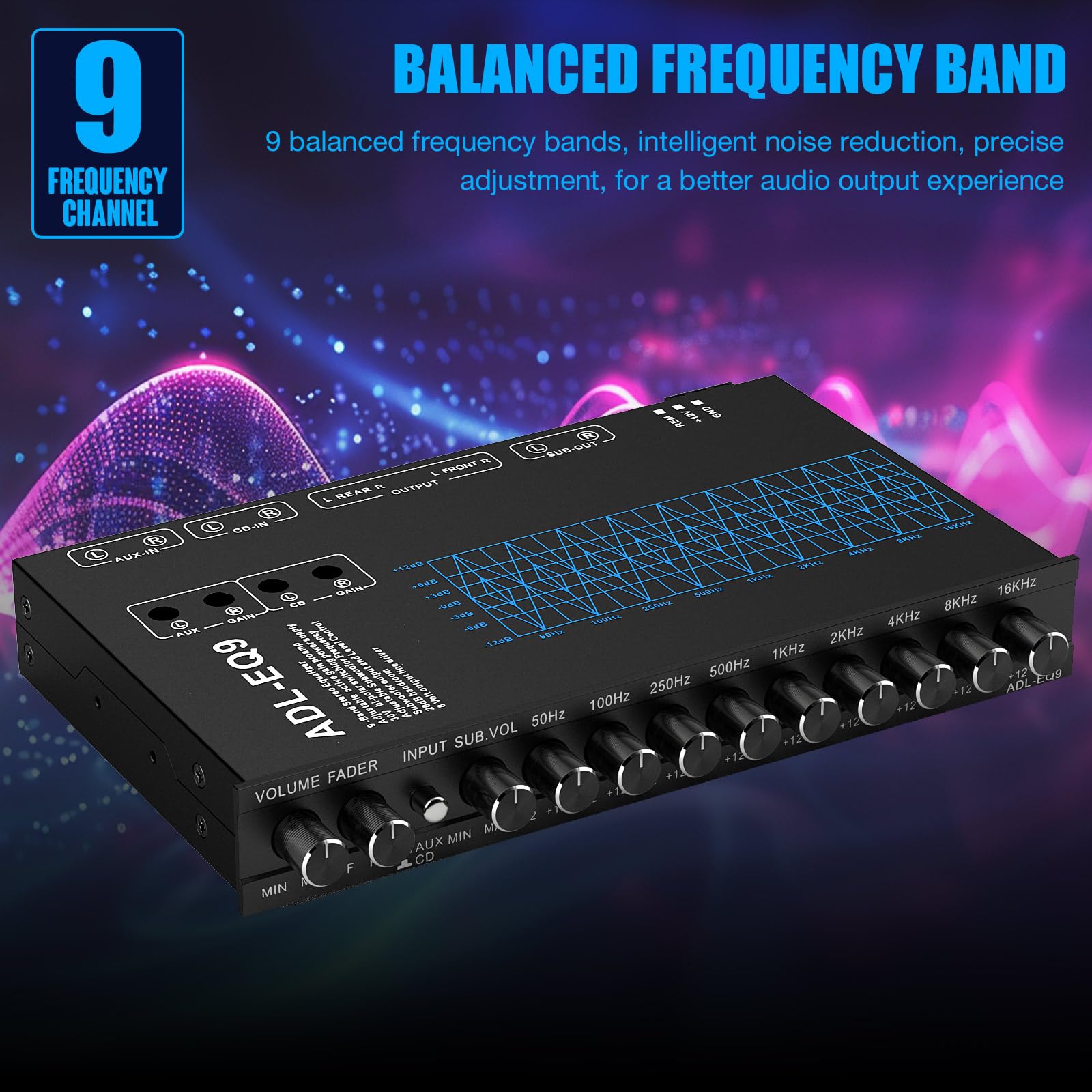 Amazon | Facmogu 9バンドカーオーディオイコライザー カー